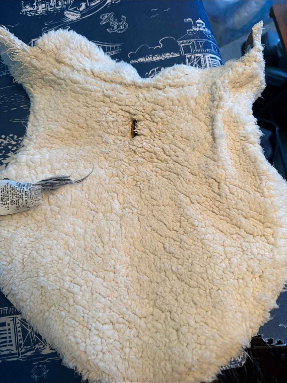 UGG Tan Quilted Sherpa-Trim Dog Vest